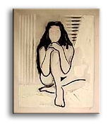   60 х 50  см.,  хлопок, масло, уголь, 2003г.  