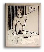   60 х 50  см.,  хлопок, масло, уголь, 2003г.  